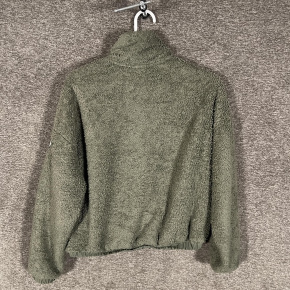 Vuori Jacket Womens XS Green Cozy Sherpa Fleece Full Zip Lined Short Pockets - Picture 8 of 9
